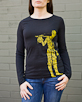 Women's Long Sleeve Black Berimbau Shirt