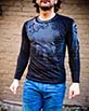 Men's Long Sleeve black Arte Shirt front view