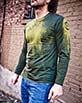 Men's Long Sleeve green Arte Shirt back view