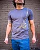 Men's Short Sleeve grey Berimbau Shirt side view