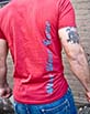 Men's Short Sleeve red Berimbau Shirt back view
