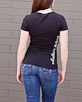 Women's Short Sleeve Black Berimbau Shirt back view