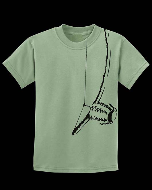 Youth's Short Sleeve Green Berimbau Shirt