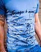 Men's Short Sleeve blue Gunga Shirt back view