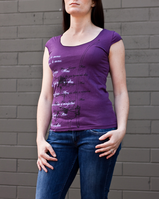 Women's Short Sleeve Purple Gunga Shirt