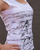 Women's Short Sleeve White Gunga Shirt design closeup