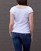 Women's Short Sleeve White Gunga Shirt back view