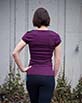 Women's Short Sleeve Purple Gunga Shirt side view