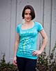 Women's Short Sleeve teal Gunga Shirt