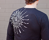 Men's Long Sleeve Black Berimbau Shirt design closeup