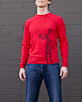 Men's Long Sleeve Red Berimbau Shirt