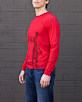 Men's Long Sleeve Red Berimbau Shirt side view