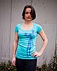Women's Short Sleeve teal Gunga Shirt